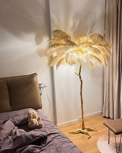 Diff Feather Palm Tree Floor Lamp-DF7000