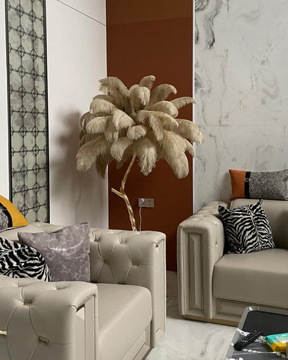 Diff Feather Palm Tree Floor Lamp-DF7000