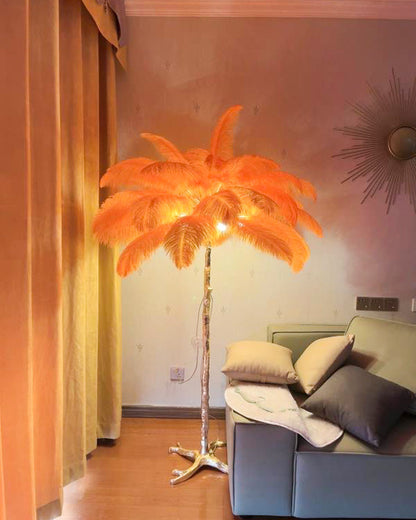 Diff Feather Palm Tree Floor Lamp-DF7000