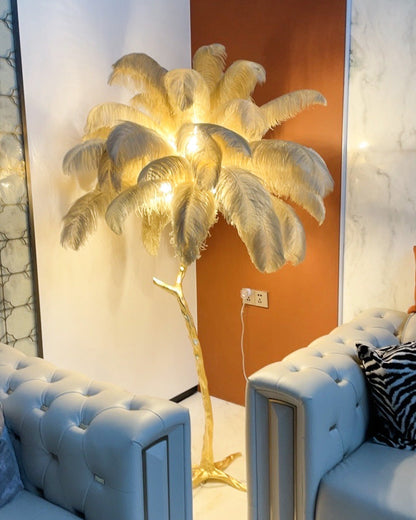 Diff Feather Palm Tree Floor Lamp-DF7000
