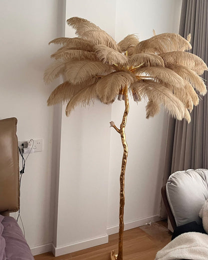 Diff Feather Palm Tree Floor Lamp-DF7000