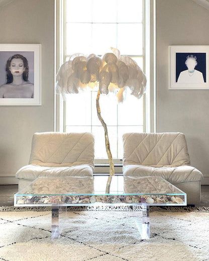 Diff Feather Palm Tree Floor Lamp-DF7000