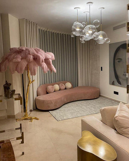 Diff Feather Palm Tree Floor Lamp-DF7000
