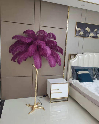 Diff Feather Palm Tree Floor Lamp-DF7000