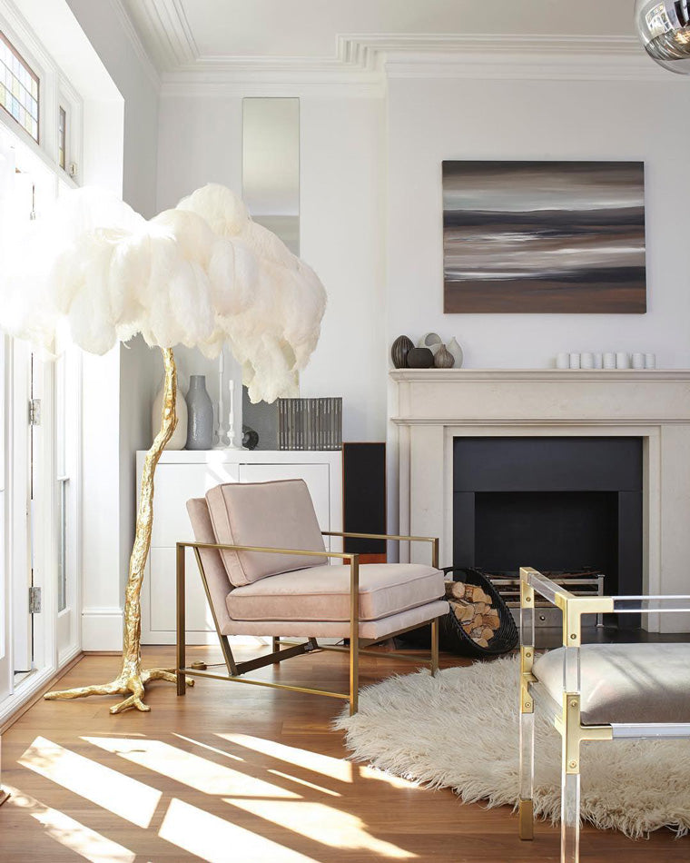 Diff Feather Palm Tree Floor Lamp-DF7000