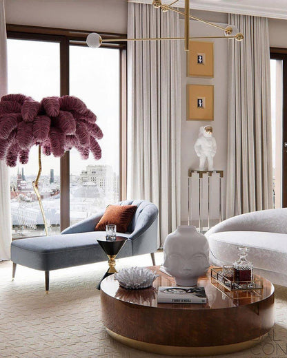 Diff Feather Palm Tree Floor Lamp-DF7000