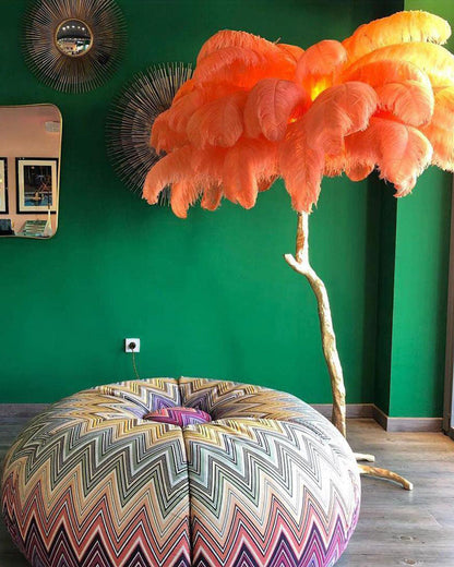 Diff Feather Palm Tree Floor Lamp-DF7000
