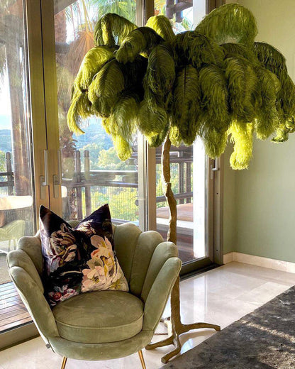 Diff Feather Palm Tree Floor Lamp-DF7000