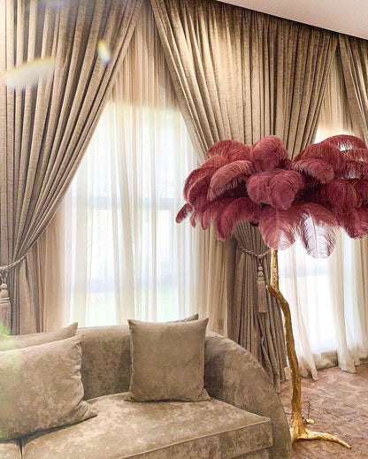 Diff Feather Palm Tree Floor Lamp-DF7000