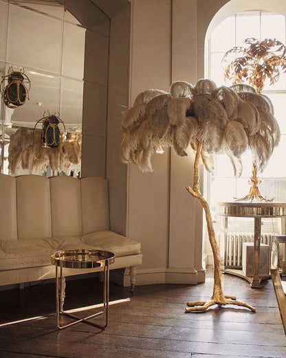 Diff Feather Palm Tree Floor Lamp-DF7000