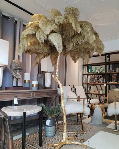 Diff Feather Palm Tree Floor Lamp-DF7000