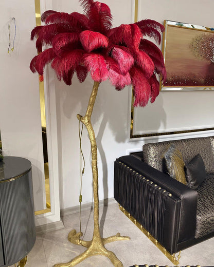 Diff Feather Palm Tree Floor Lamp-DF7000