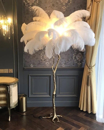 Diff Feather Palm Tree Floor Lamp-DF7000