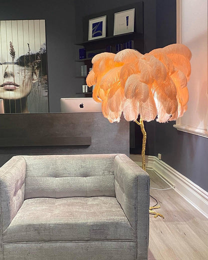 Diff Feather Palm Tree Floor Lamp-DF7000