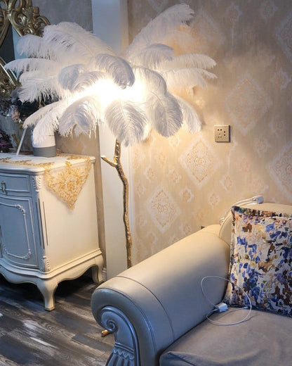 Diff Feather Palm Tree Floor Lamp-DF7000