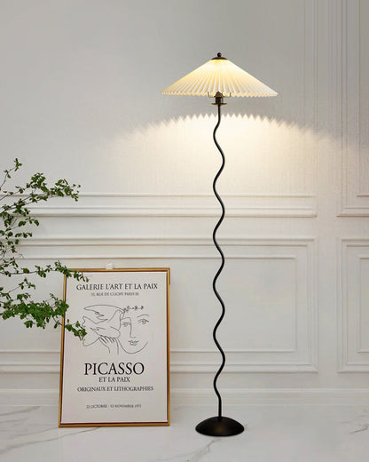 Diff Pleated Squiggle Floor Lamp-DF7011