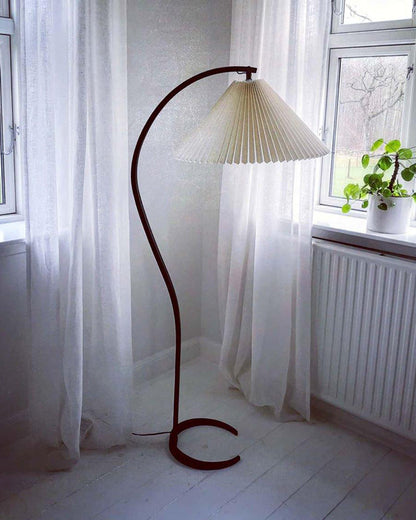 Diff Pleated Gooseneck Floor Lamp-DF7013