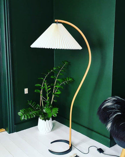 Diff Pleated Gooseneck Floor Lamp-DF7013