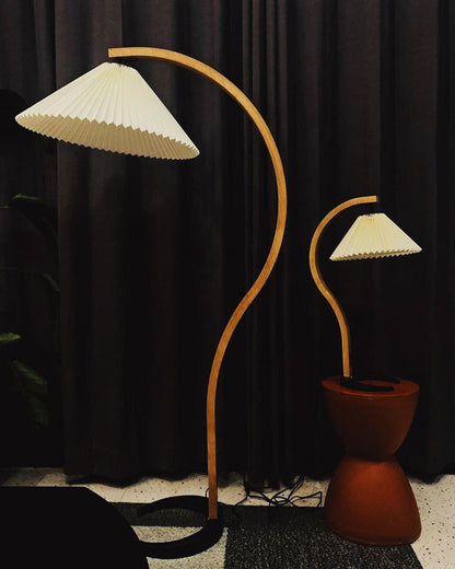 Diff Pleated Gooseneck Floor Lamp-DF7013