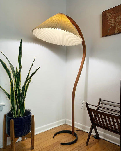 Diff Pleated Gooseneck Floor Lamp-DF7013