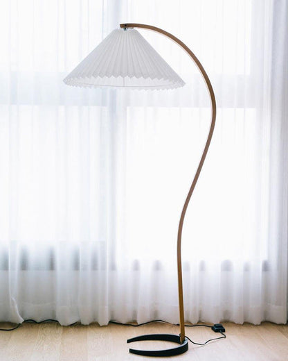 Diff Pleated Gooseneck Floor Lamp-DF7013