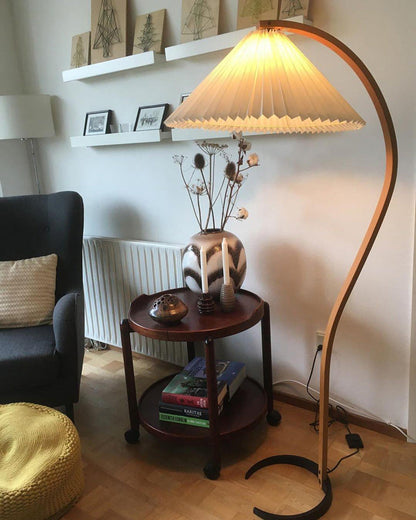 Diff Pleated Gooseneck Floor Lamp-DF7013