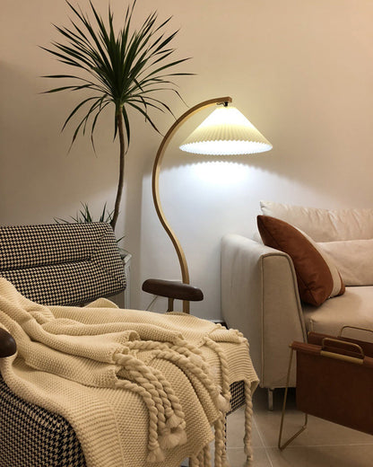 Diff Pleated Gooseneck Floor Lamp-DF7013