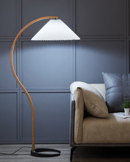 Diff Pleated Gooseneck Floor Lamp-DF7013