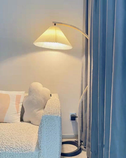 Diff Pleated Gooseneck Floor Lamp-DF7013