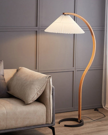 Diff Pleated Gooseneck Floor Lamp-DF7013