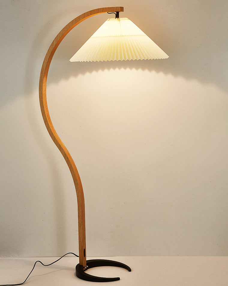 Diff Pleated Gooseneck Floor Lamp-DF7013