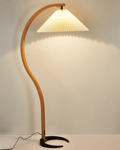 Diff Pleated Gooseneck Floor Lamp-DF7013
