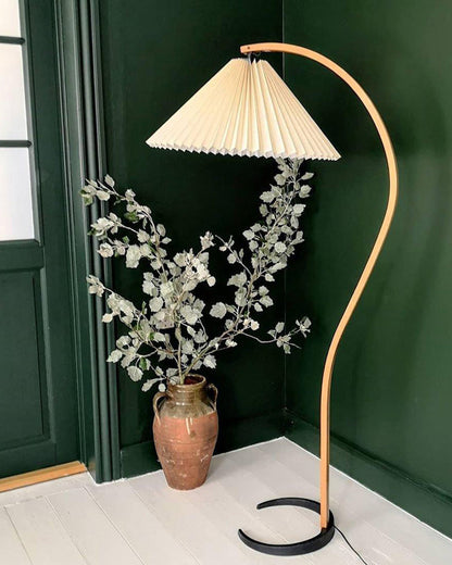 Diff Pleated Gooseneck Floor Lamp-DF7013