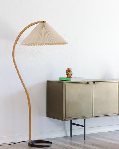 Diff Pleated Gooseneck Floor Lamp-DF7013