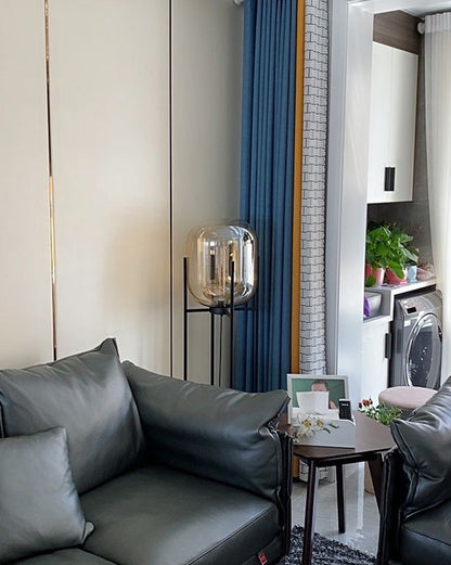Diff Smoked Glass Lantern Floor Lamp-DF7015
