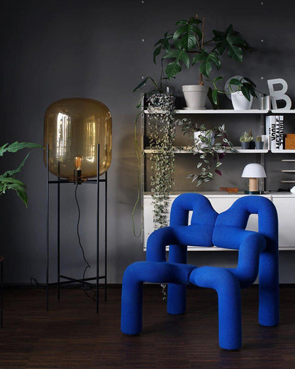 Diff Smoked Glass Lantern Floor Lamp-DF7015
