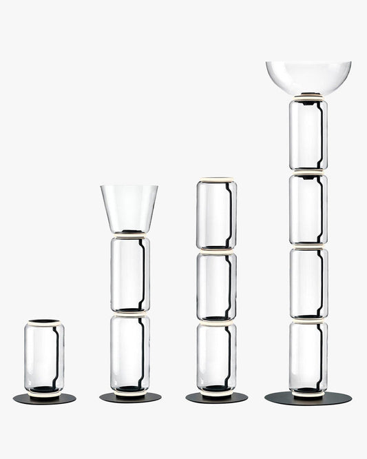 Diff Glass Column Torchiere Floor Lamp-DF7018