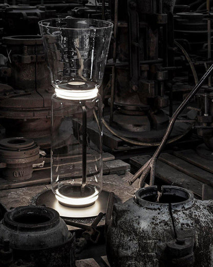 Diff Glass Column Torchiere Floor Lamp-DF7018