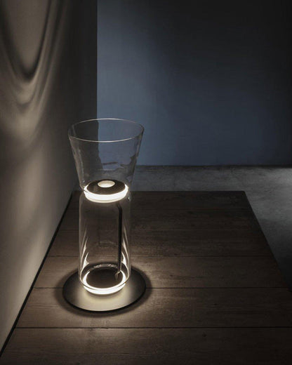 Diff Glass Column Torchiere Floor Lamp-DF7018