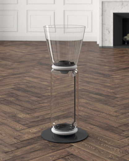 Diff Glass Column Torchiere Floor Lamp-DF7018