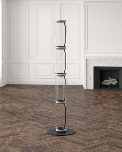 Diff Glass Column Torchiere Floor Lamp-DF7018