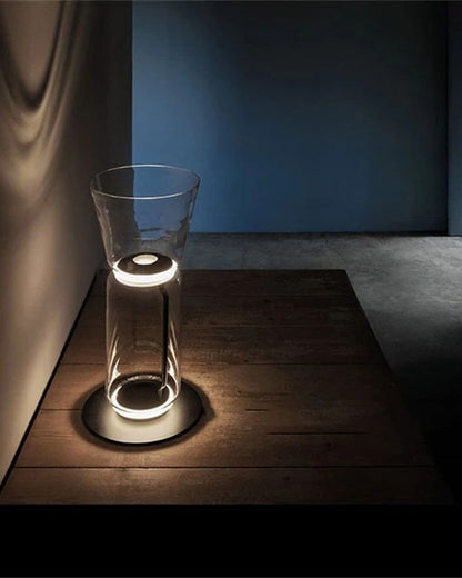 Diff Glass Column Torchiere Floor Lamp-DF7018