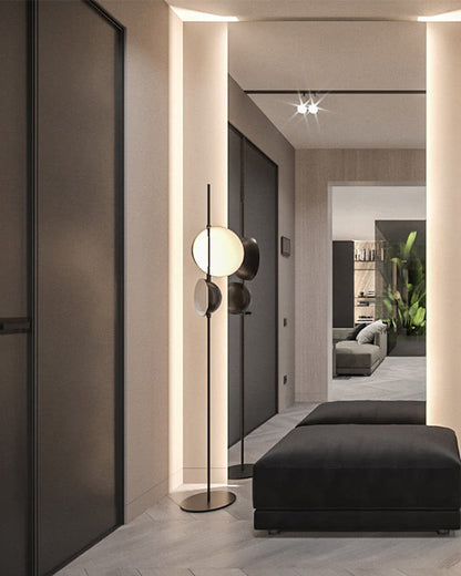 Diff 2-bulb Semi-Globe Floor Lamp-DF7026
