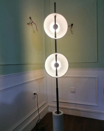 Diff 2-bulb Marble Floor Lamp-DF7032