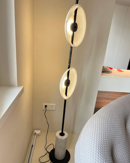 Diff 2-bulb Marble Floor Lamp-DF7032