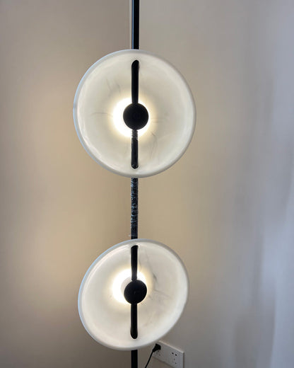Diff 2-bulb Marble Floor Lamp-DF7032
