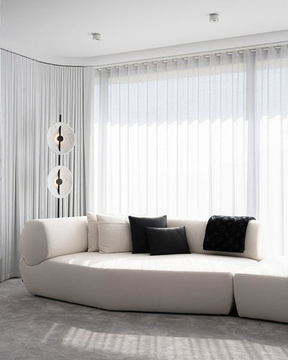 Diff 2-bulb Marble Floor Lamp-DF7032