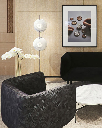 Diff 2-bulb Marble Floor Lamp-DF7032