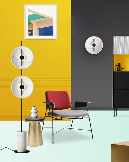 Diff 2-bulb Marble Floor Lamp-DF7032