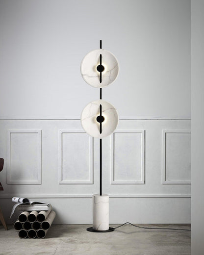 Diff 2-bulb Marble Floor Lamp-DF7032